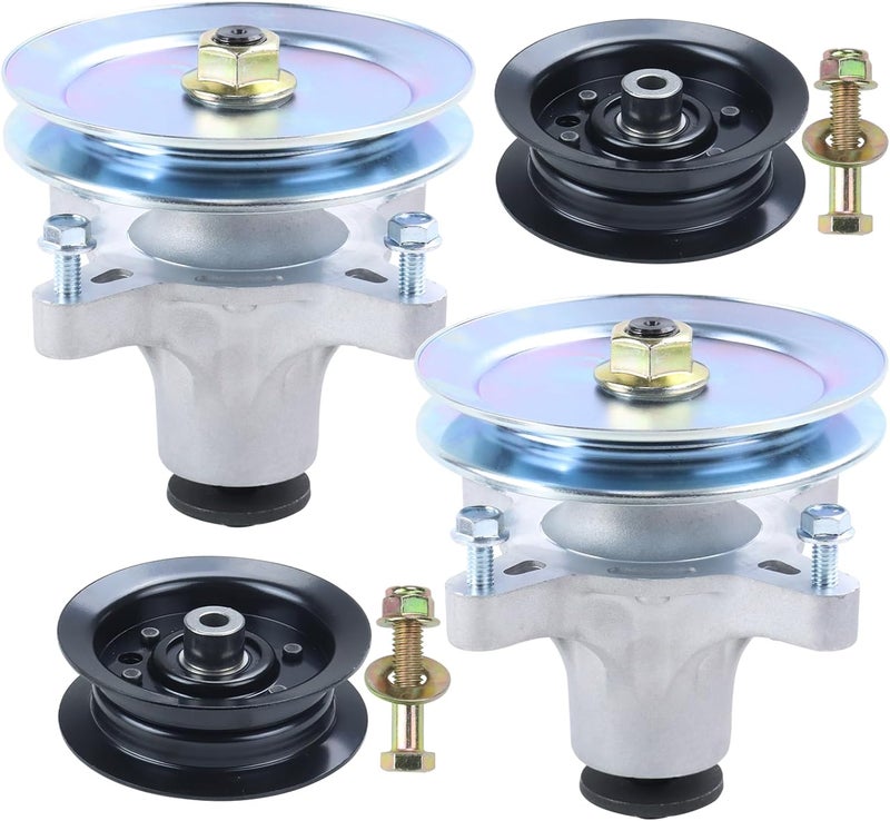 GUSUHAWK 2 Pack 139-3214 Spindle Assembly with 125-5574 Pulley 106-2175 Idler Pulley Replaces 117-7439 Spindle, Toro 121-0751 Spindle Assembly for Toro Timecutter SS4200, SS4225, SS4235 Lawn Tractors - Image 1